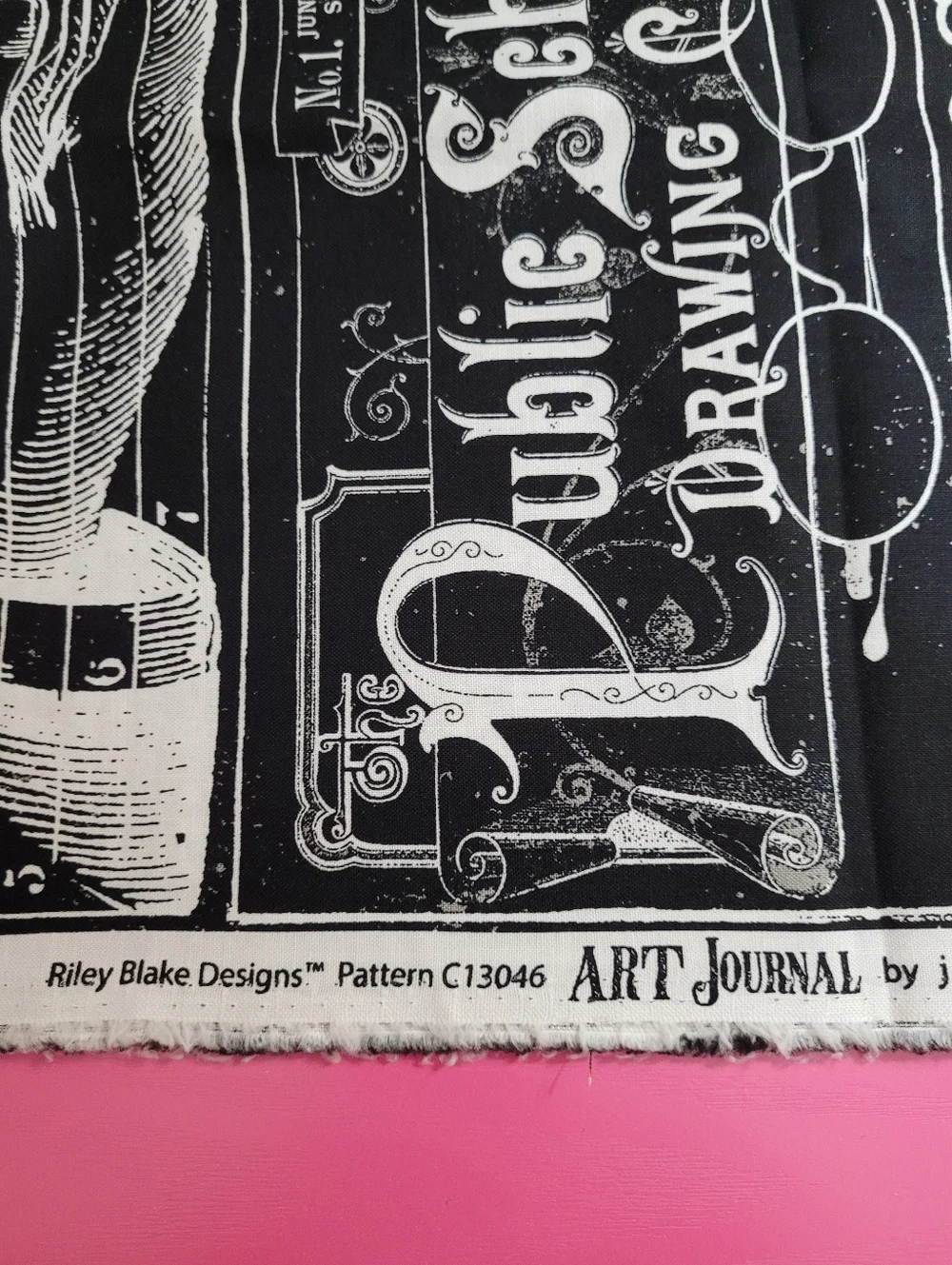 Riley Blake Design Fabric Pattern C13046 Art Journal By J. Wecker Frisch (0787)